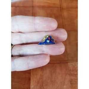 Virginia State Pin Red Cardinal Blue Jewelry